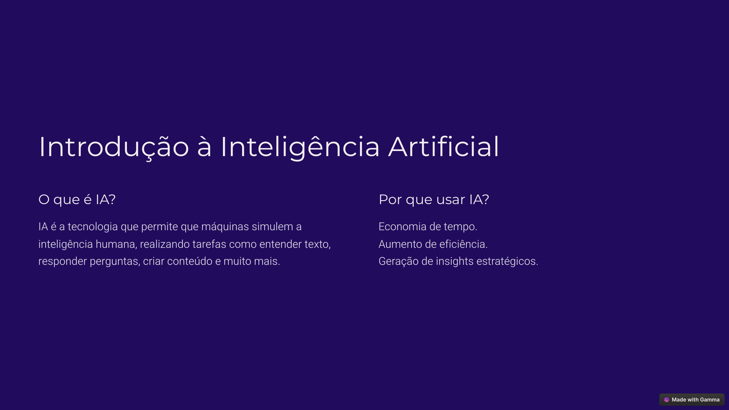 Introdução à Inteligência Artificial